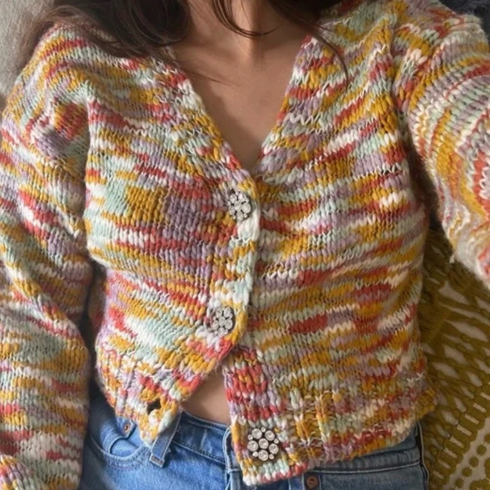 Wild Fable WOMENS Multicolor Knit Cardigan size XS - Picture 7 of 7